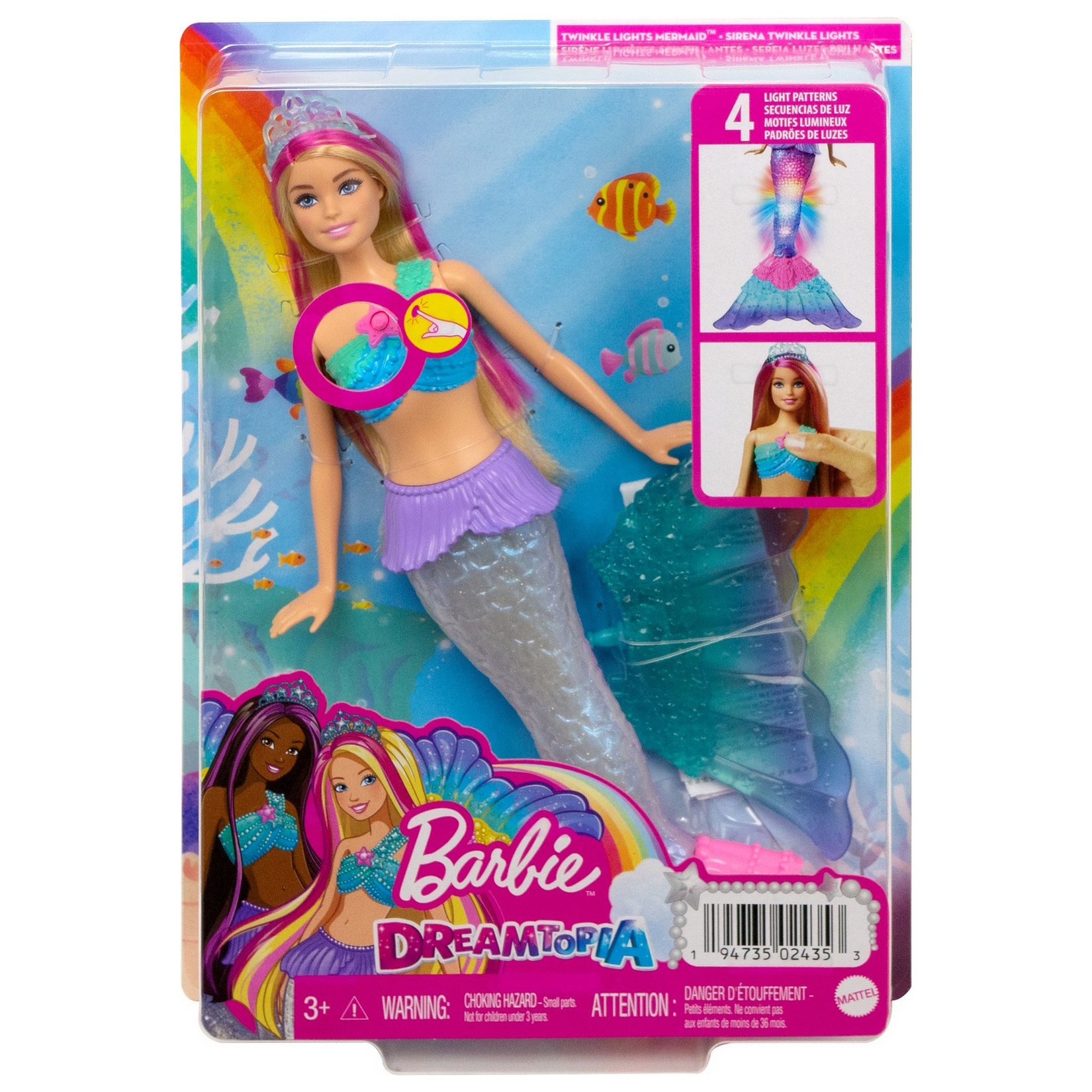 Кукла Barbie Сверкающая русалочка HDJ36 купить по цене 1599 ₽ в  интернет-магазине Детский мир