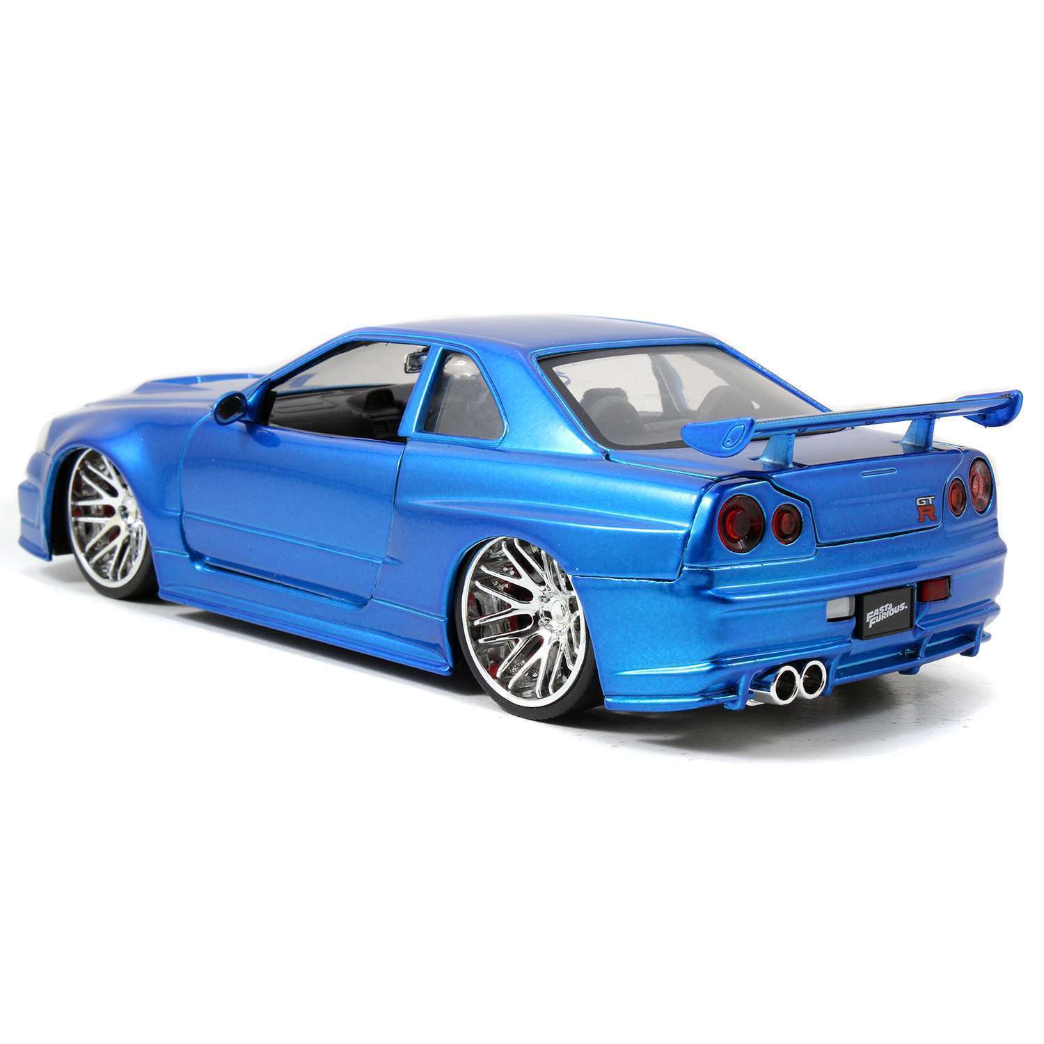 Автомобиль Jada Nissan GTR Skyline R34 Blue Форсаж 1:24 ТоуR125 - фото 5