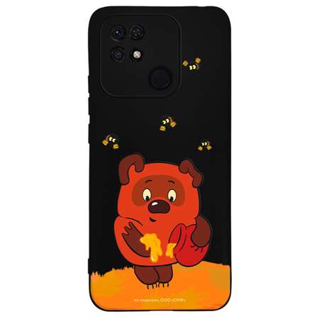 Силиконовый чехол Mcover для смартфона Xiaomi Redmi 10C Союзмультфильм Медвежонок и мед