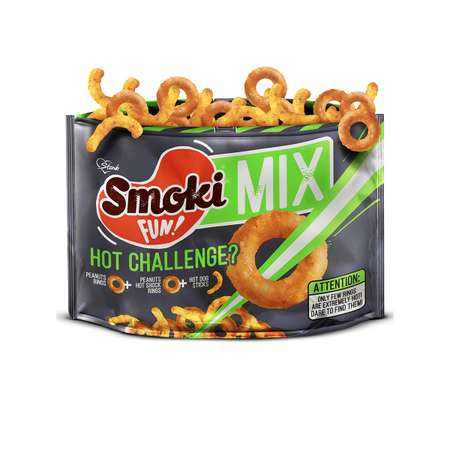 Снэки Smoki fun mix микс флипсов со вкусами арахис острый арахис хот-дог 150 г
