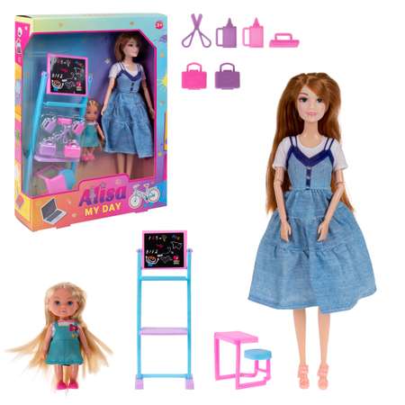 Игровой набор 1TOY Alisa Школа кукла с длинными волосами и маленькая школьница