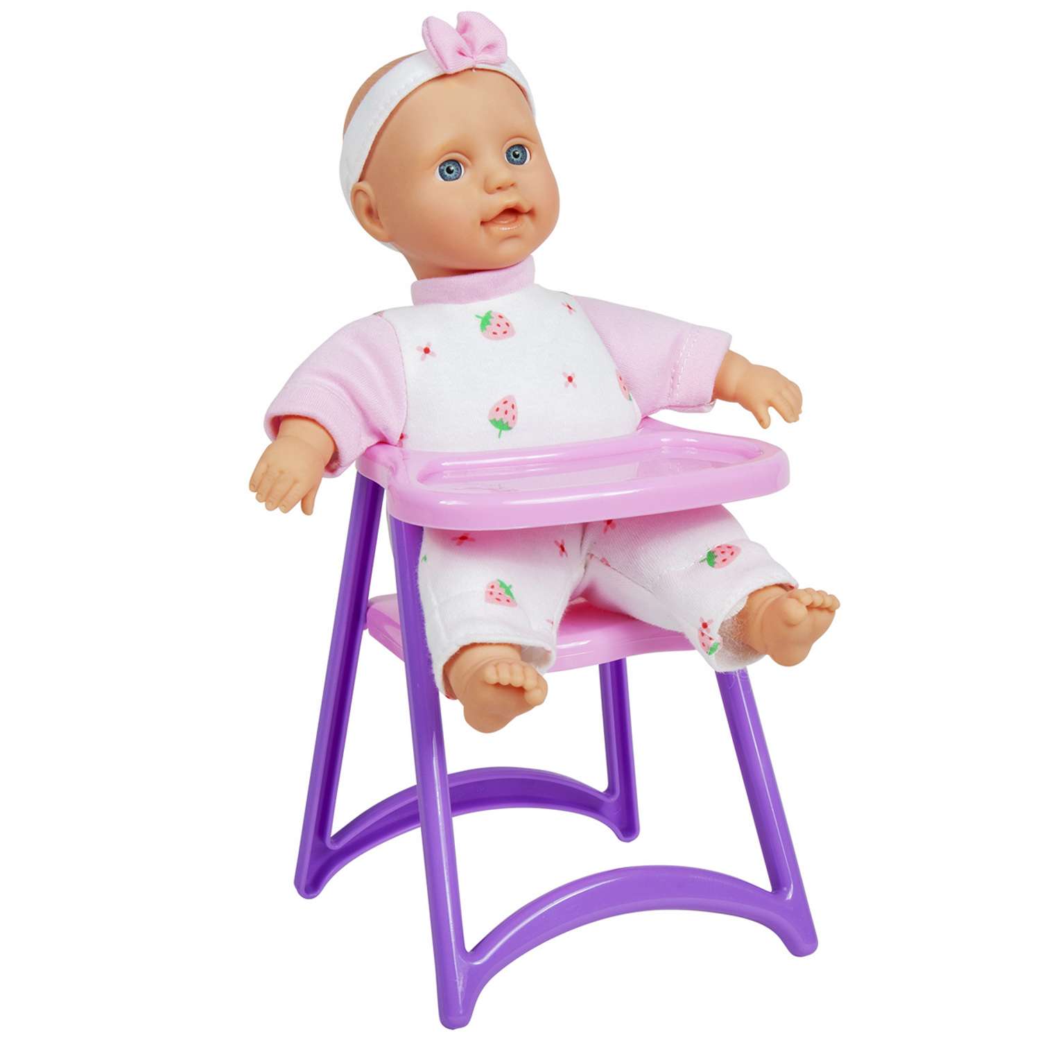 Кукла-младенец Defa Lucy Пупс на стульчике 23 см розовый 5089*//розовый - фото 1