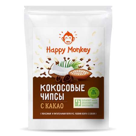 Чипсы Happy Monkey кокосовые какао 40г