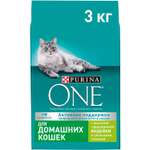 Корм для кошек Purina One домашних с индейкой 3кг