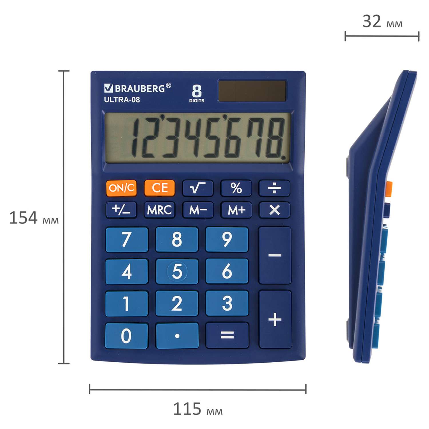 Калькулятор настольный Brauberg электронный 8 разрядов - фото 7