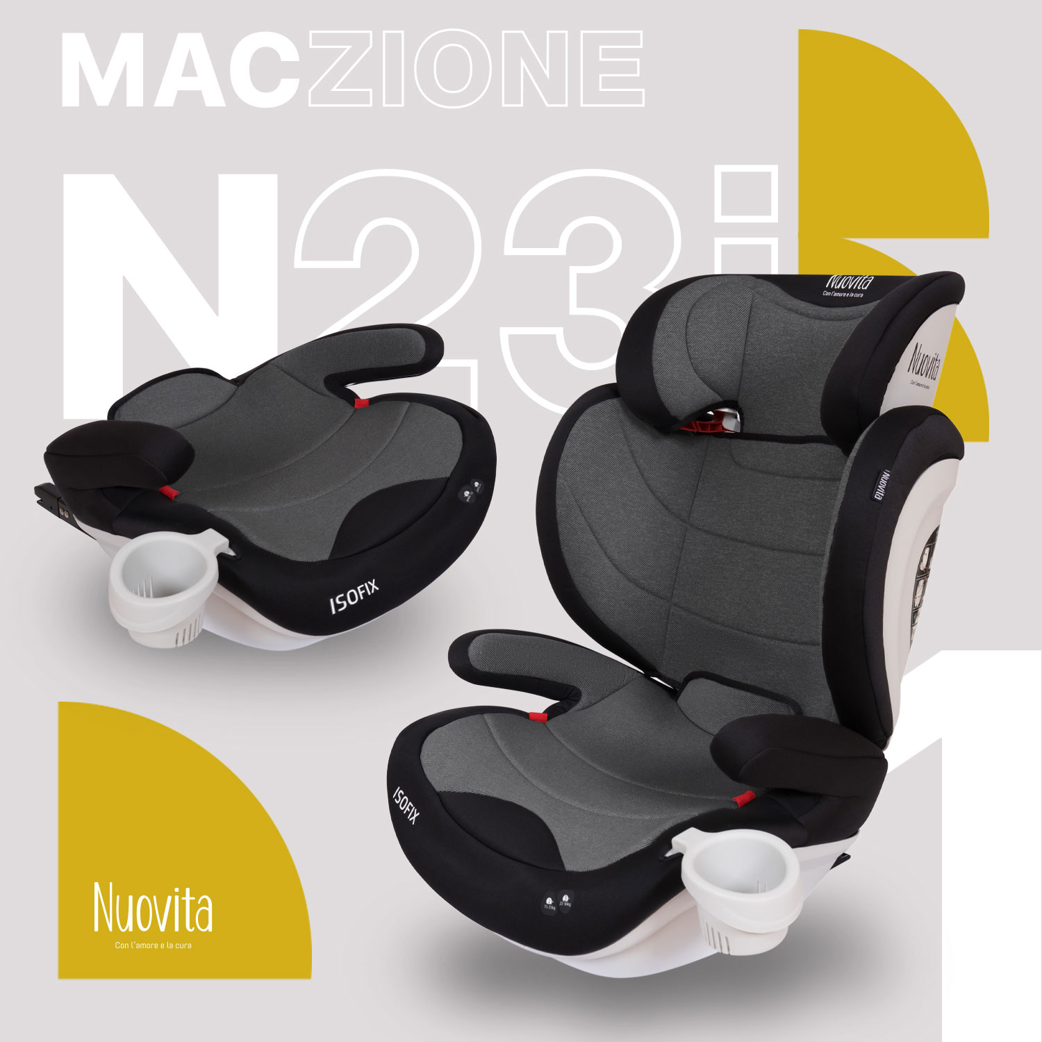 Автокресло Nuovita Maczione N23i-1 Чёрный - фото 2
