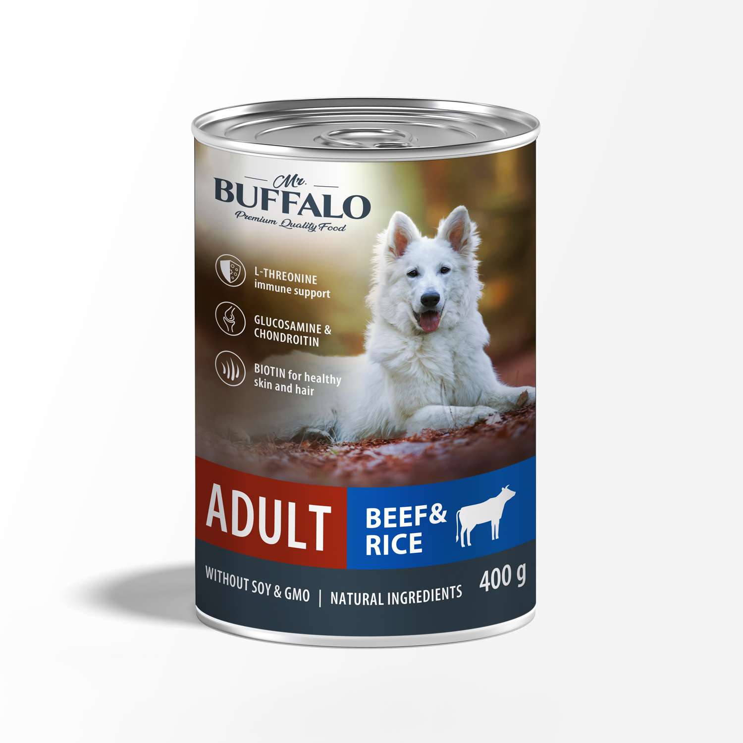 Корм для собак Mr.Buffalo 400г Adult говядина с рисом - фото 1