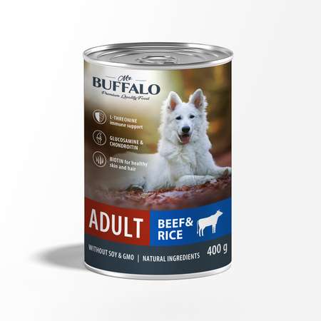 Корм для собак Mr.Buffalo 400г Adult говядина с рисом
