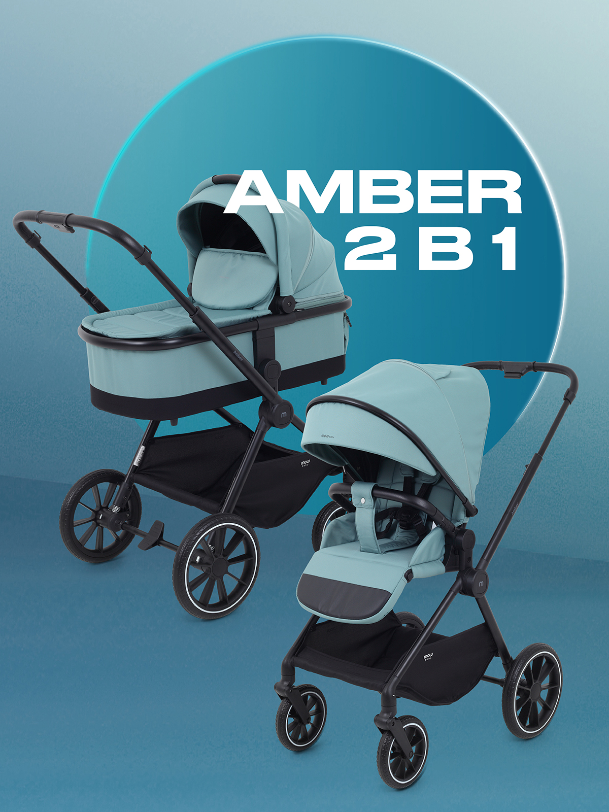 Детская коляска MOWbaby Amber 2в1 - фото 1