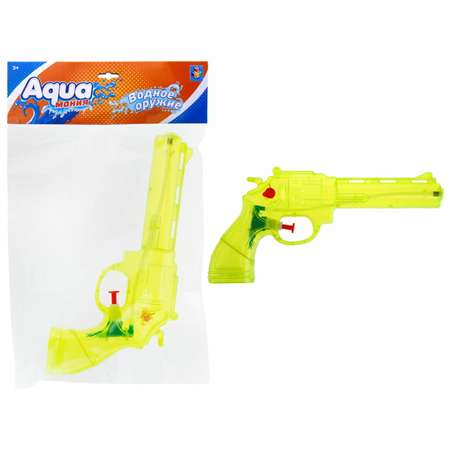 Водяной пистолет Аквамания 1TOY Револьвер детское игрушечное оружие игрушки для улицы и ванны салатовый