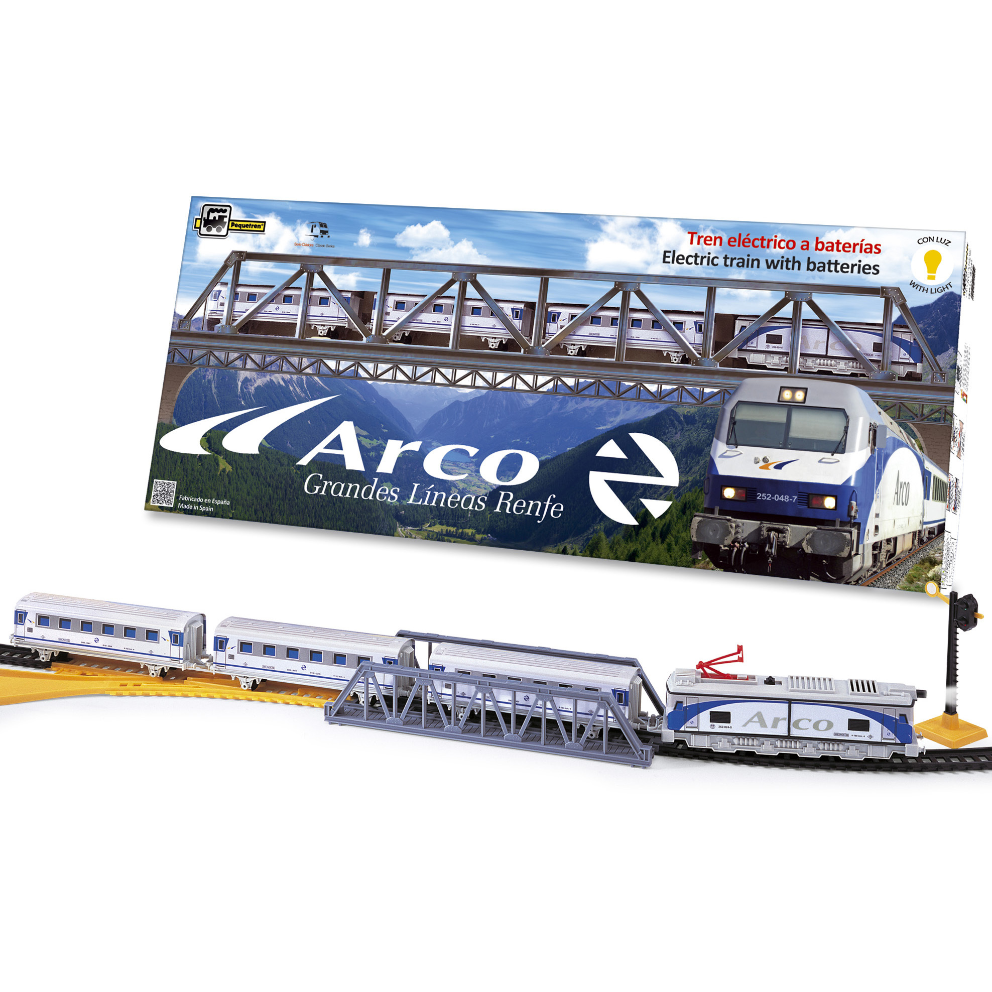 Поезд с мостом PEQUETREN ARCO(металл) со светом 525 - фото 11