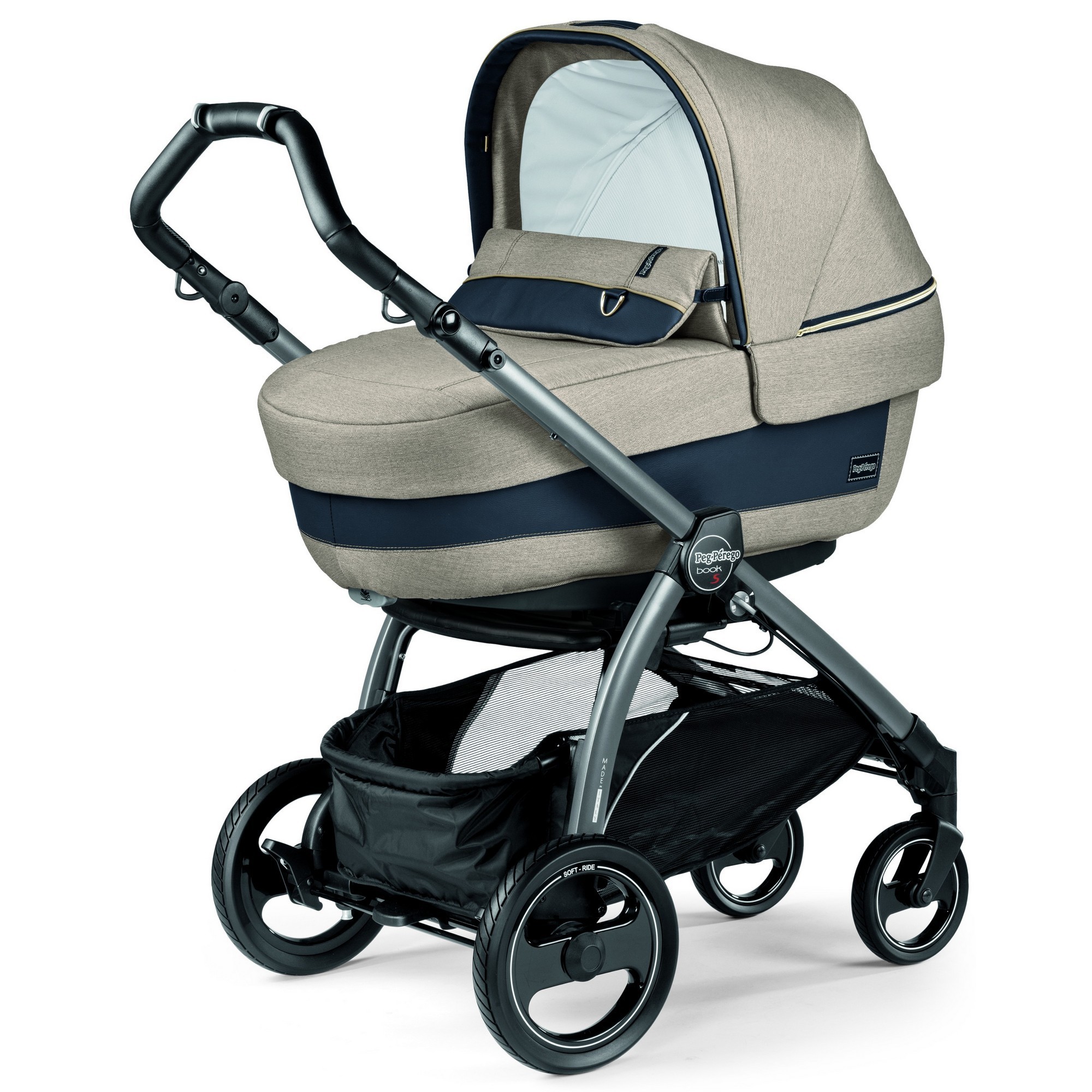 Коляска 3в1 Peg-Perego Book S Elite Modular Luxe Beige - фото 2