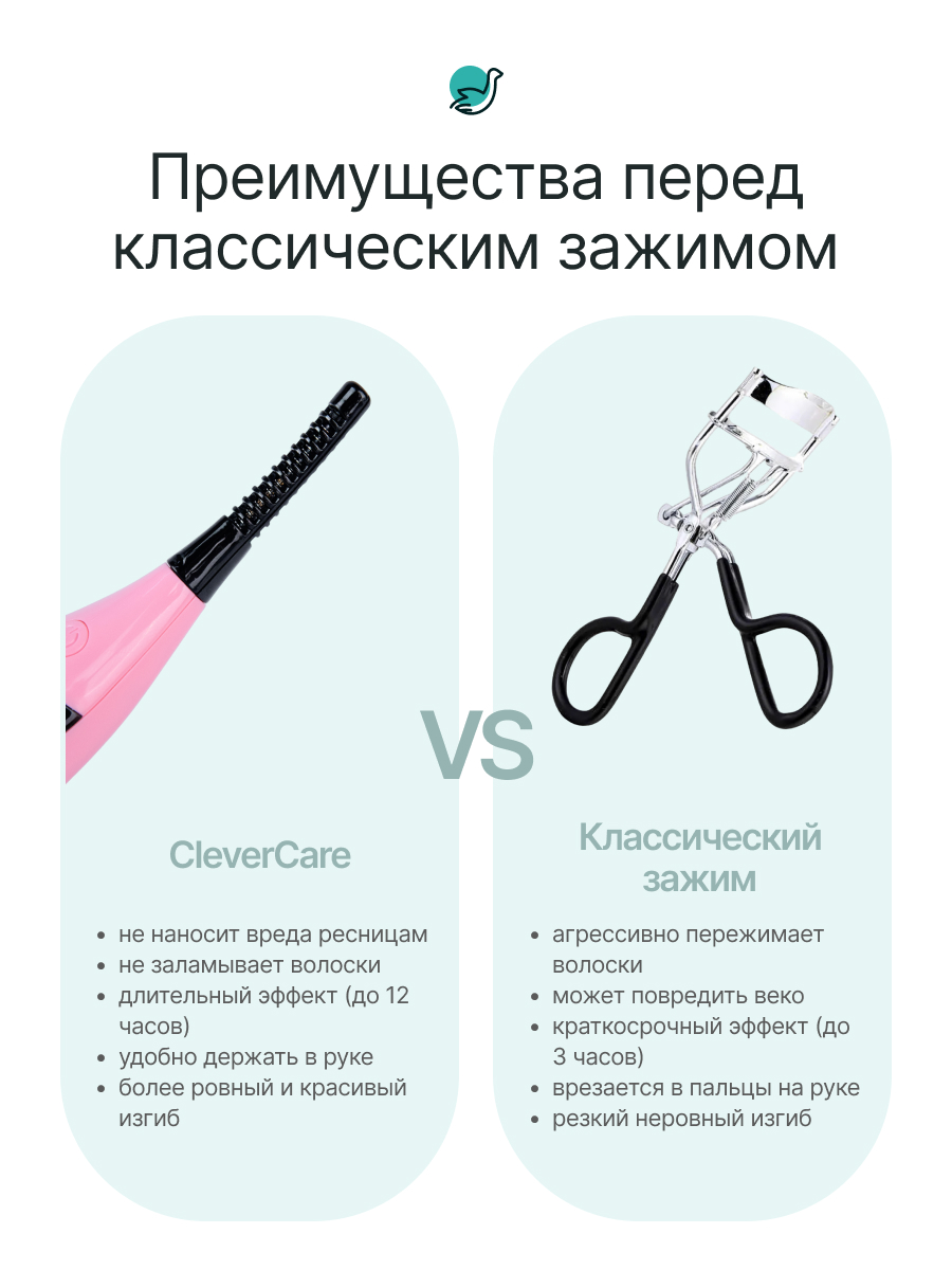 Плойка для ресниц CleverCare розовая - фото 2