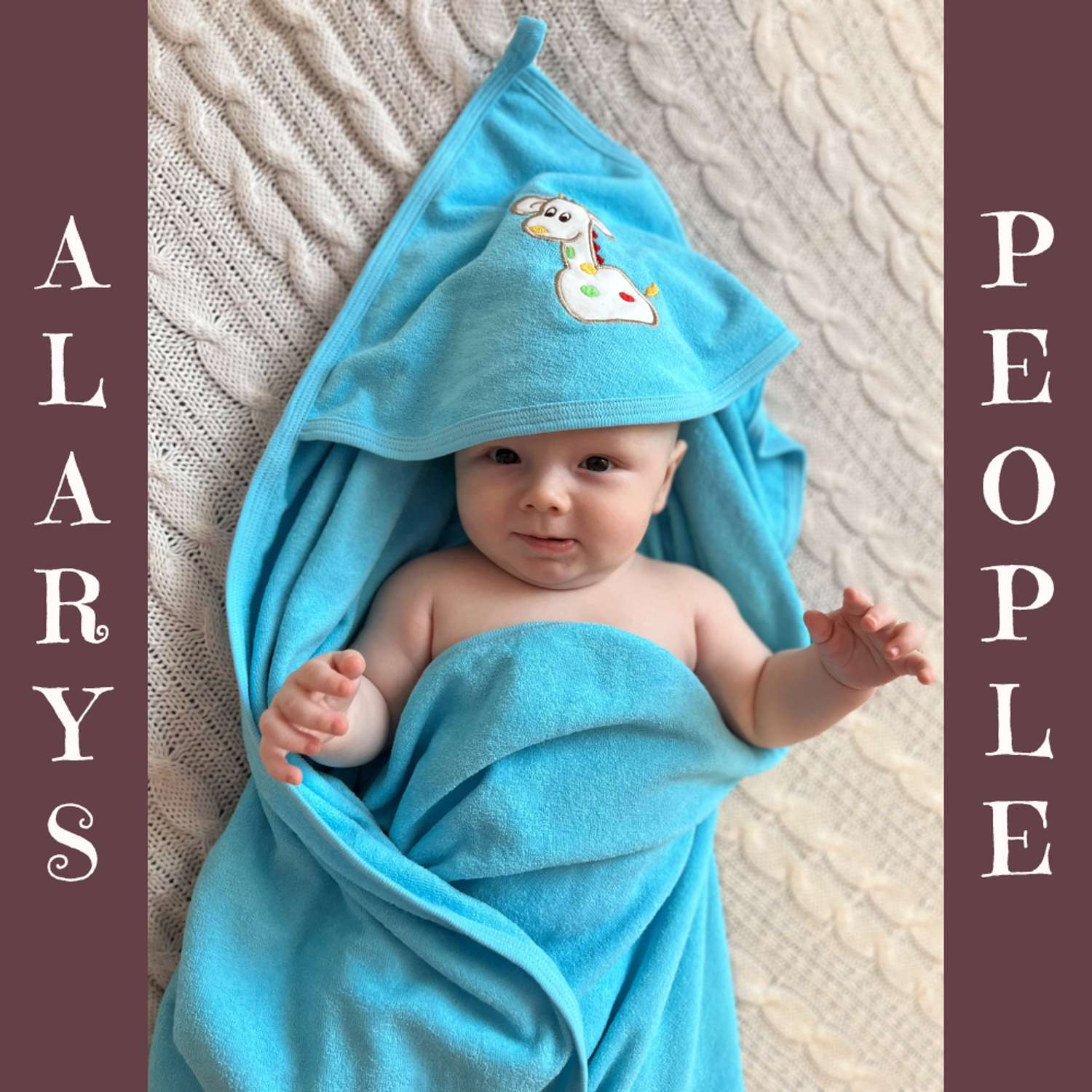 Набор для купания ALARYSPEOPLE пеленка-полотенце с уголком и рукавичка - фото 2