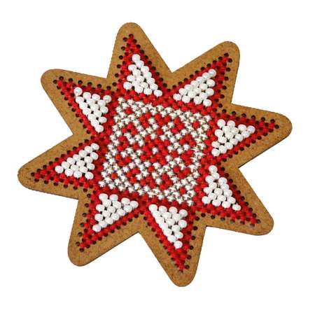 Набор для вышивания крестом Созвездие ИК-007 Новогодняя игрушка Рождественская звезда 7*7см