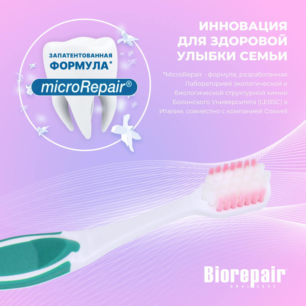 Зубная щетка Biorepair CURVE Protezione Gengive изогнутая для защиты десен - фото 4