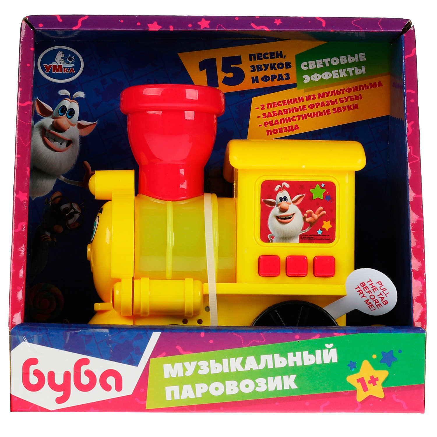 Игрушка УМка Буба Паровозик 338750 купить по цене 999 ₽ в интернет-магазине  Детский мир