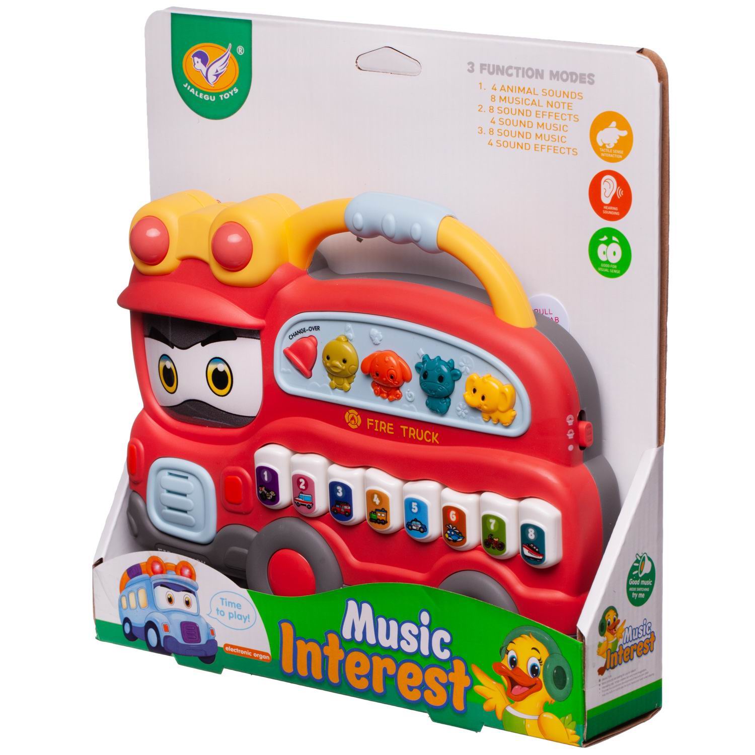 Музыкальная игрушка Junfa центр с пианино Пожарная машина - фото 2