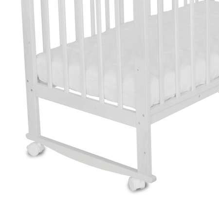 Детская кроватка Babyton прямоугольная, без маятника (белый)