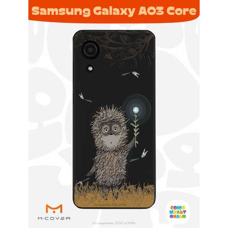 Силиконовый чехол Mcover для смартфона Samsung Galaxy A03 Core Союзмультфильм Ежик в тумане и фонарик