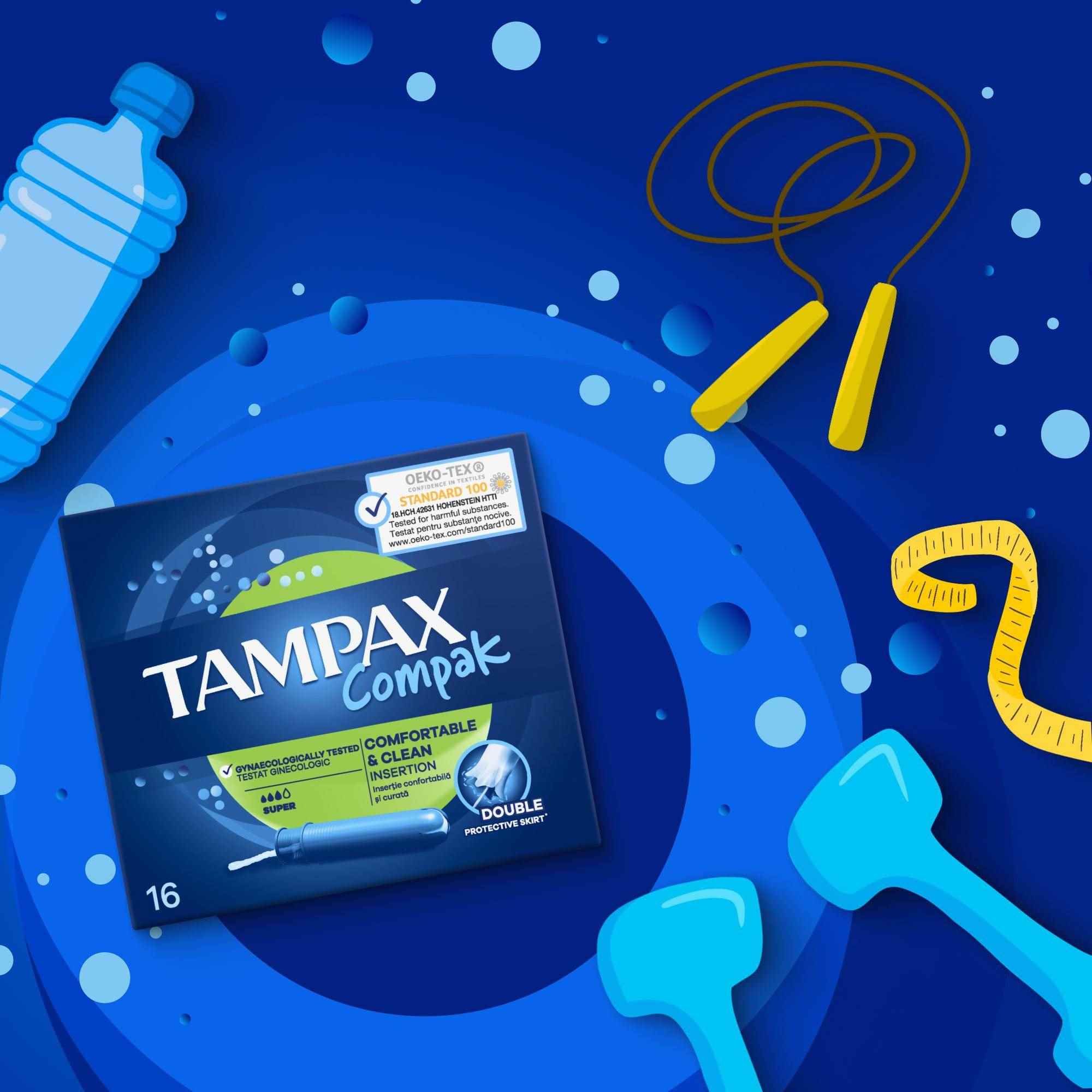 Тампоны Discreet Tampax Compak Super Duo 16шт - фото 9