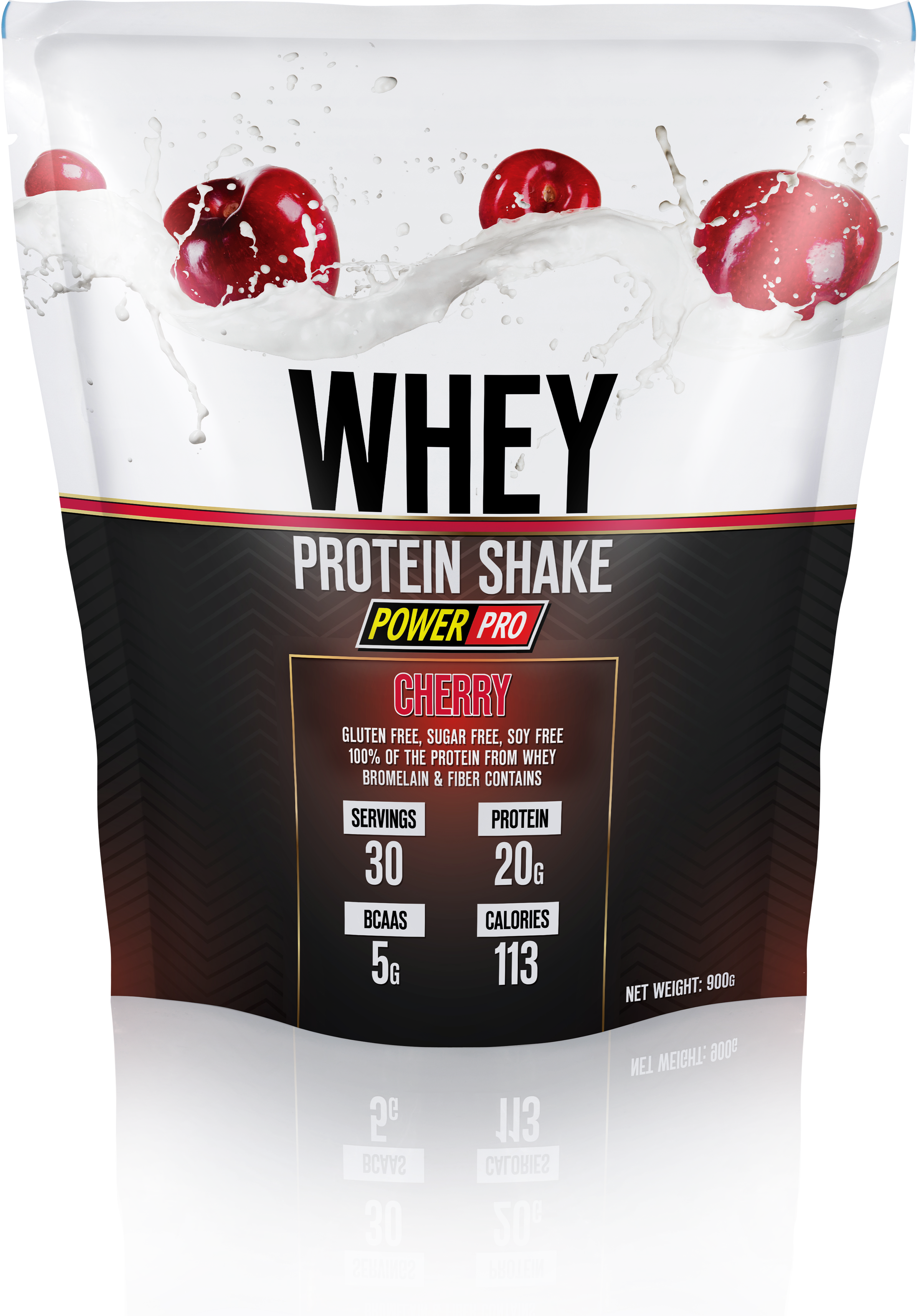 Протеин Whey Shake POWER PRO Со вкусом и кусочками вишни 900г - фото 1