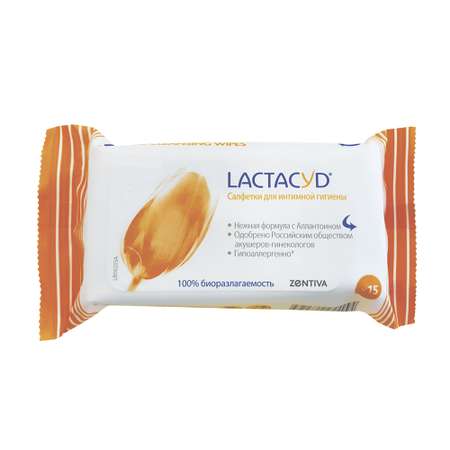 Салфетки влажные Lactacyd для интимной гигиены 15 шт.