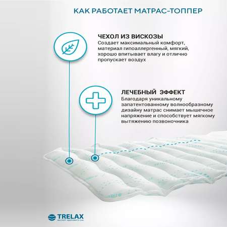 Матрас ортопедический топпер TRELAX Ocean