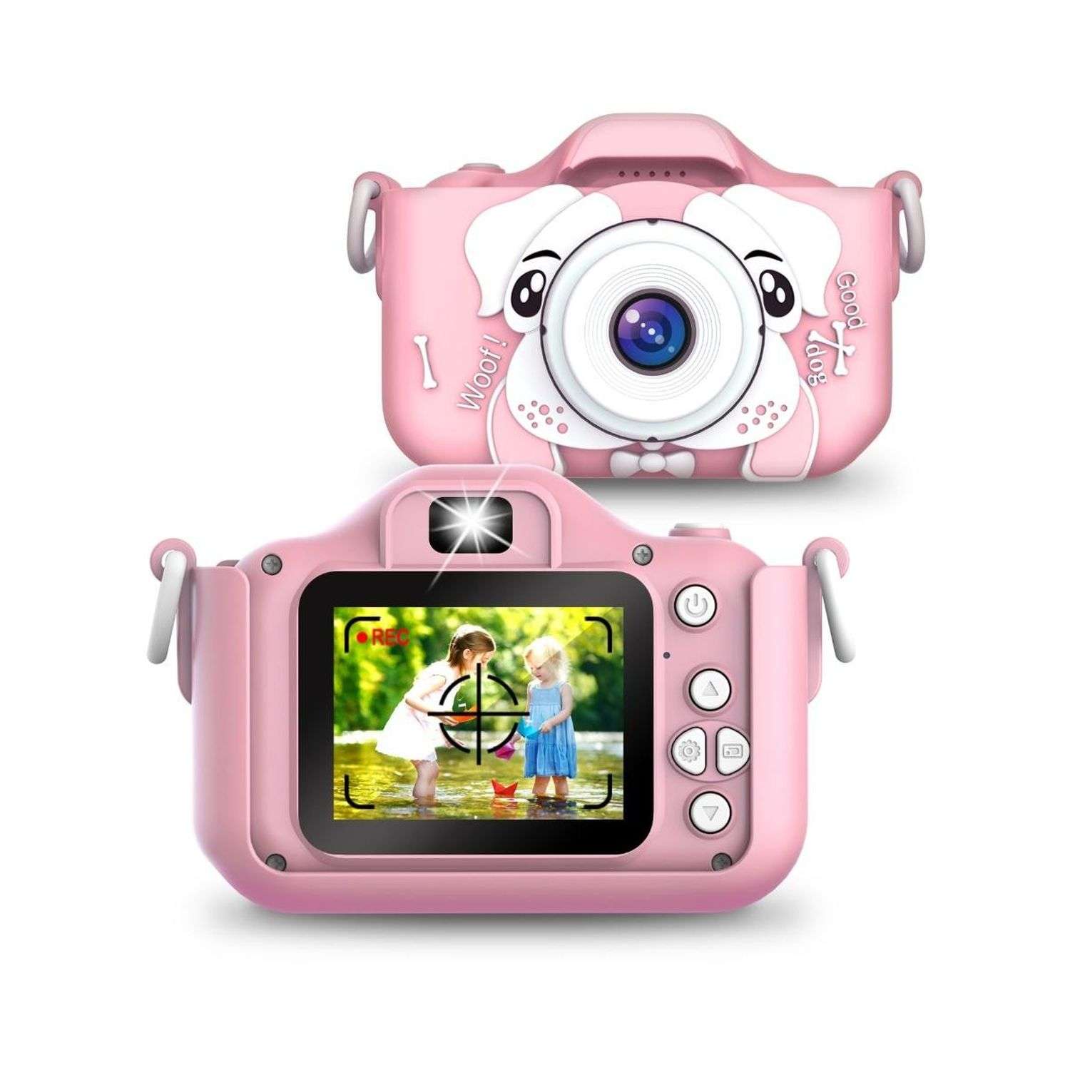 Детский фотоаппарат Seichi Бульдог розовый - фото 3
