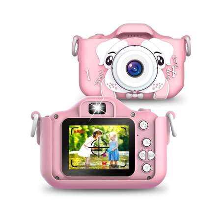 Детский фотоаппарат Seichi Бульдог розовый