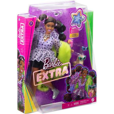 Кукла Barbie Экстра с переплетенными резинками хвостиками GXF10