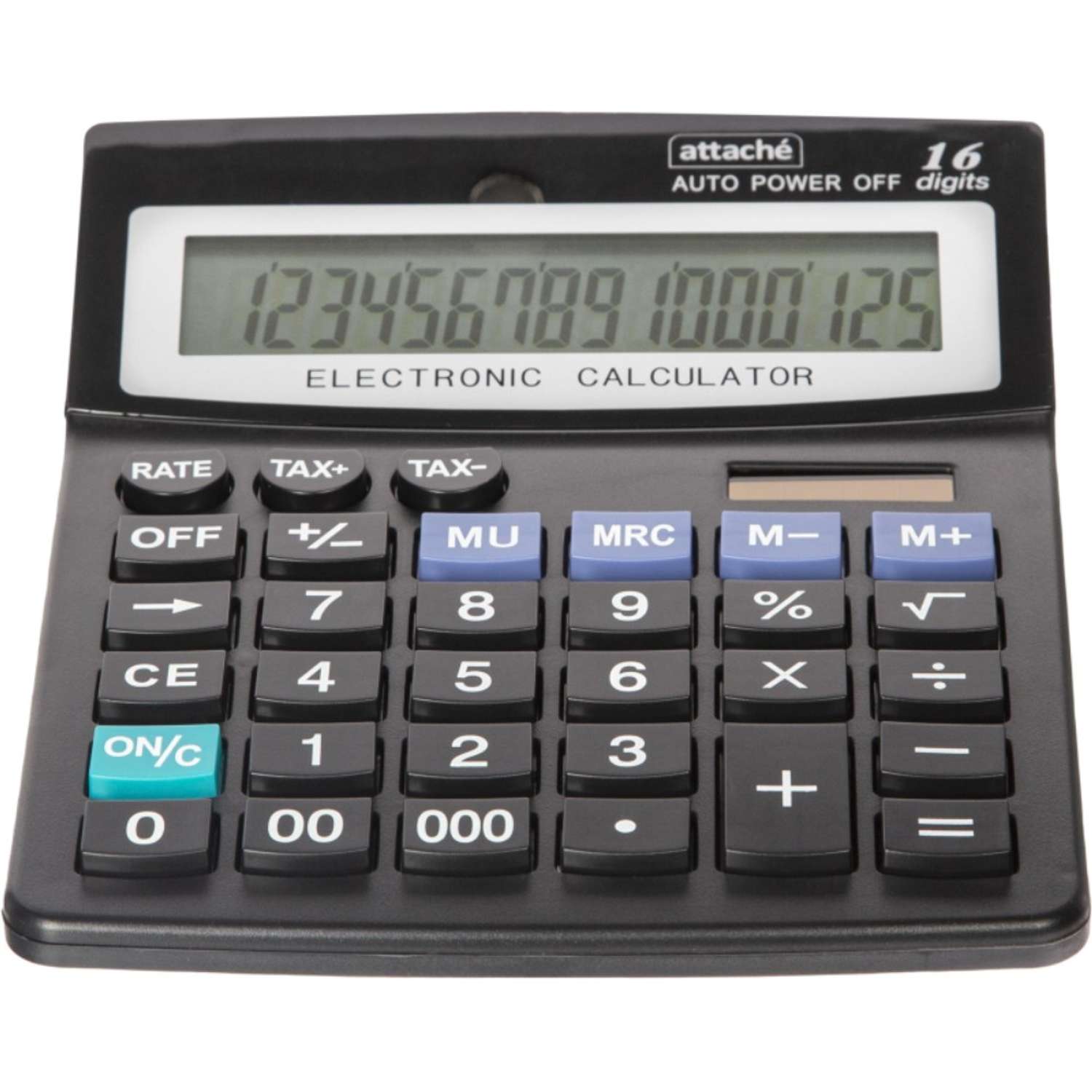 Калькулятор Attache полноразмерный 16ти разрядный черный 1 шт - фото 4
