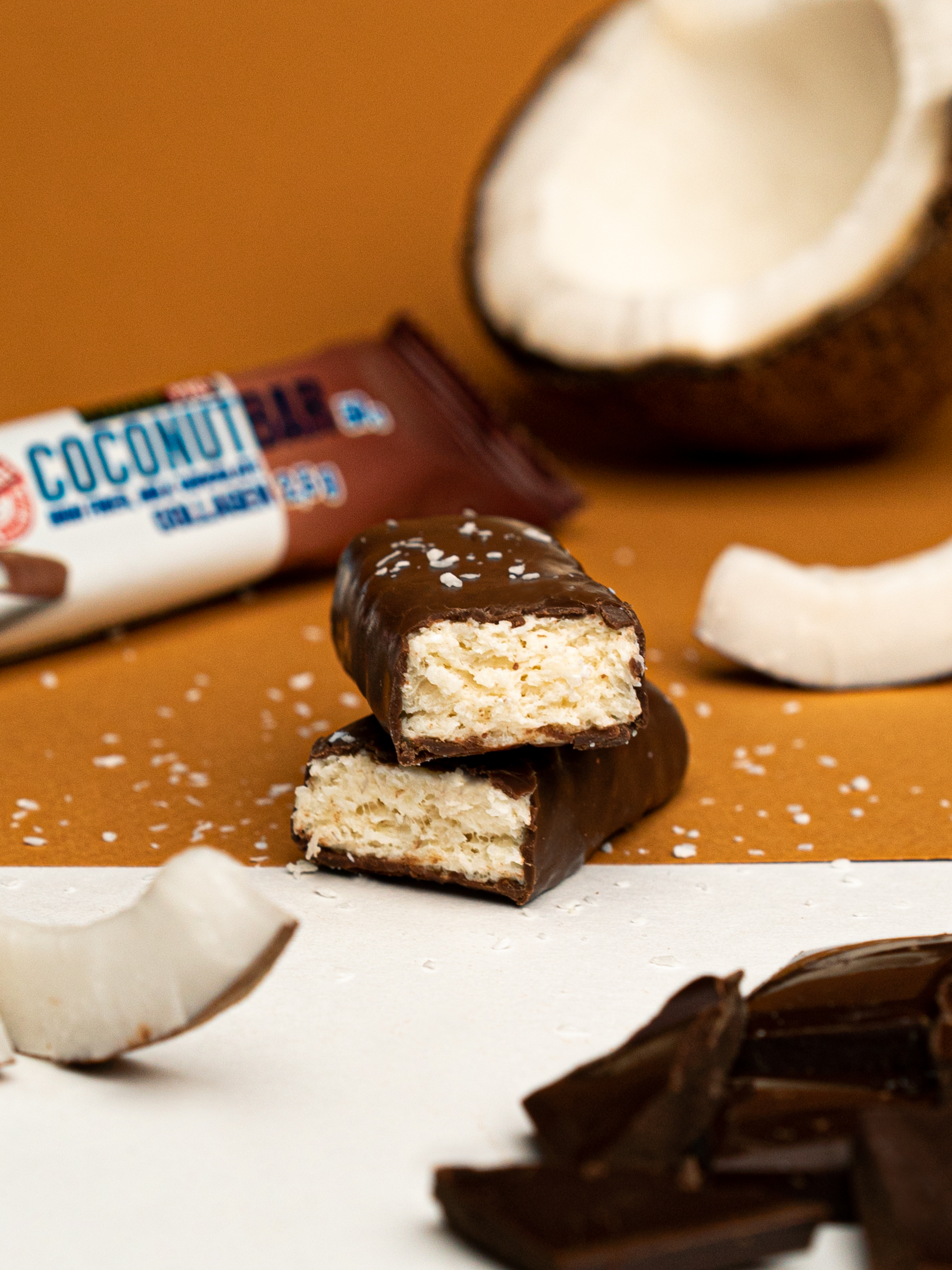 Батончик без сахара POWER PRO Coconut Bar в молочном шоколаде 50г (10 шт) - фото 3