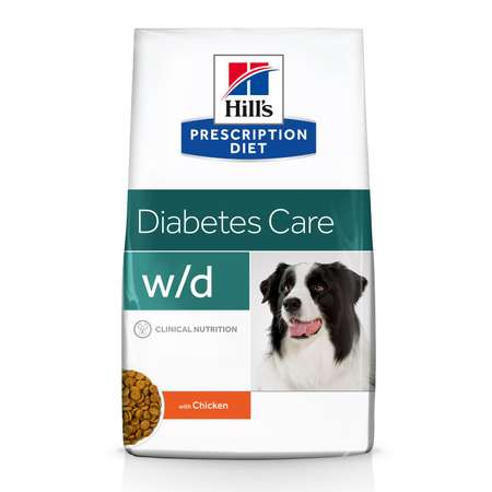 Корм для собак HILLS 1.5кг Prescription Diet w/d Digestive/Weight Management при диабете с курицей сухой