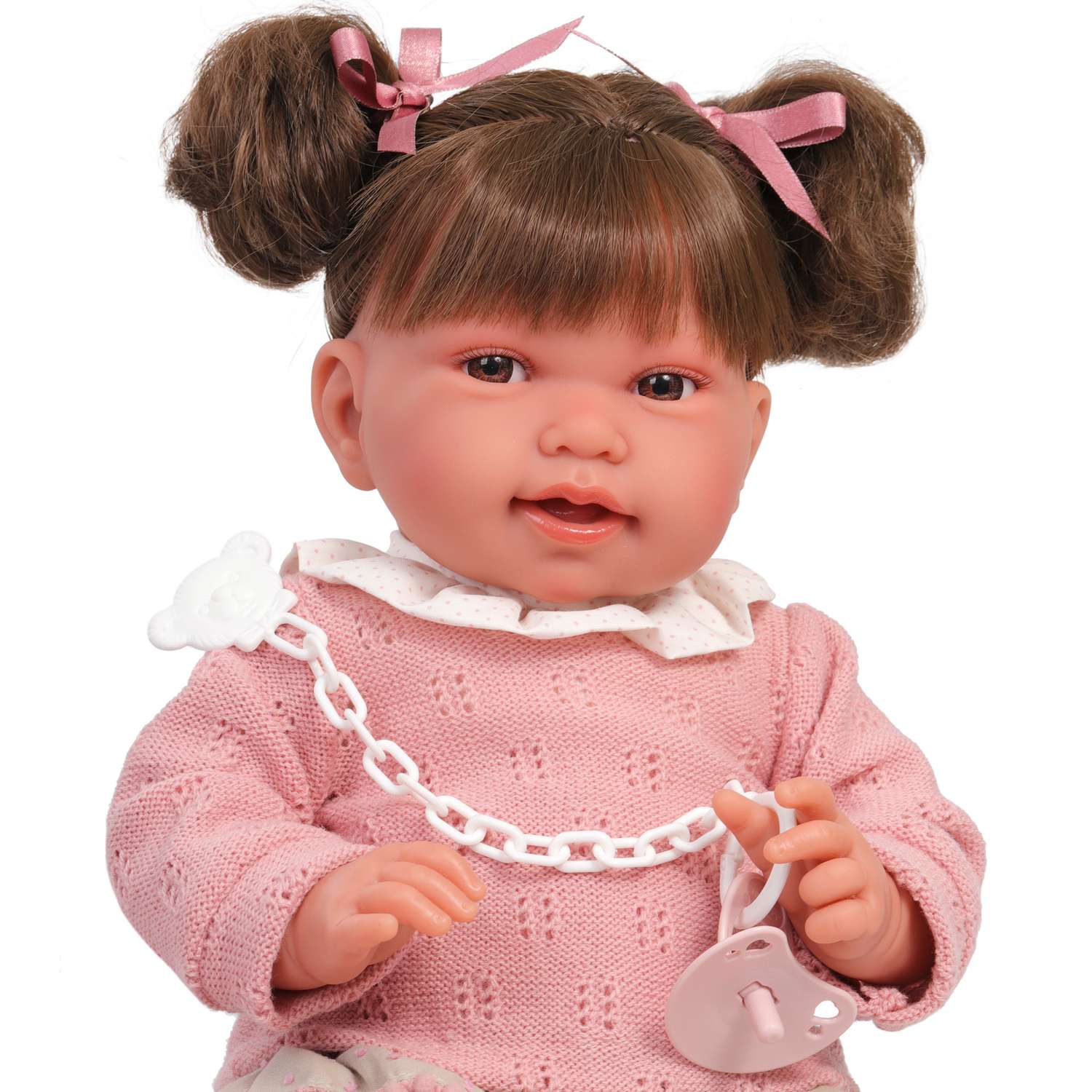 Кукла Antonio Juan Реборн Ника в розовом 40 см мягконабивная 33114 - фото 5