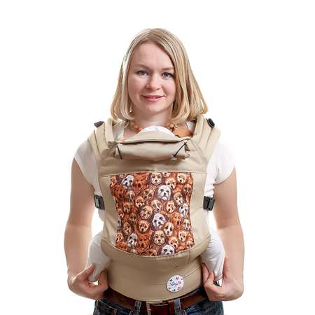 Эрго-рюкзак SlingMe Классик с 4 месяцев без намотки от 7 до 20 кг Собачки