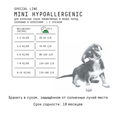Корм для собак AJO 12кг миниатюрных и малых пород профилактики проявлений аллергии и нормализации пищеварения с индейкой и гречкой