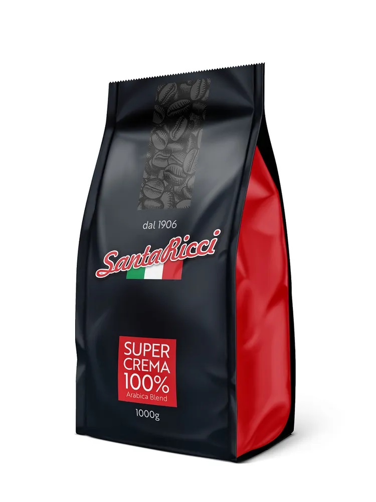 Кофе в зернах Santa Ricci Super Crema 1 кг 1000 гр - фото 5