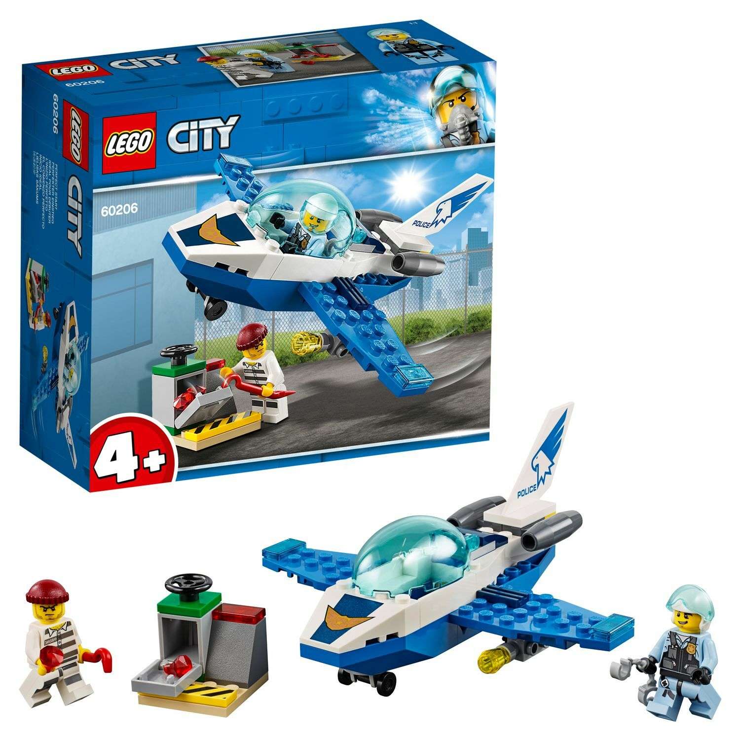 Конструктор LEGO City Police Воздушная полиция: патрульный самолет 60206 - фото 1
