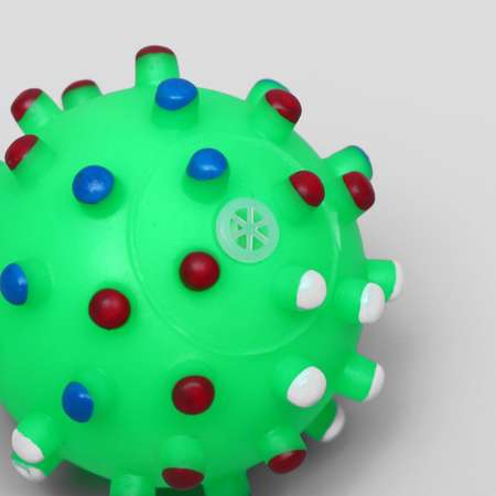 Игрушка Пижон пищащая «Бактерия»для собак 6.3 см зелёная