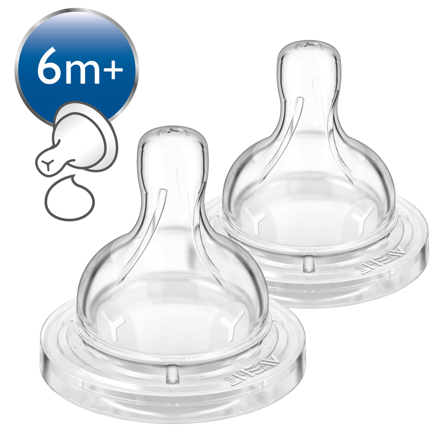 Соска для густых жидкостей Philips Avent Anti-colic с 6месяцев 2шт SCF636/27 - фото 1