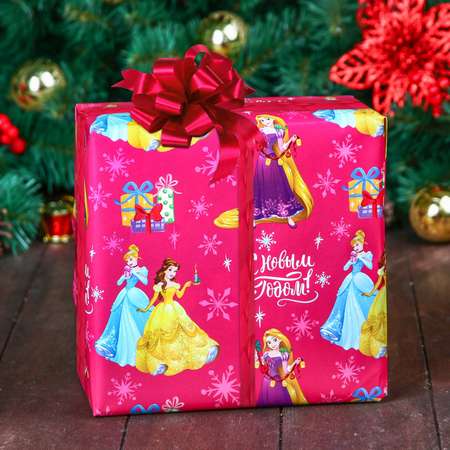 Бумага упаковочная Disney глянцевая С Новым Годом Принцессы