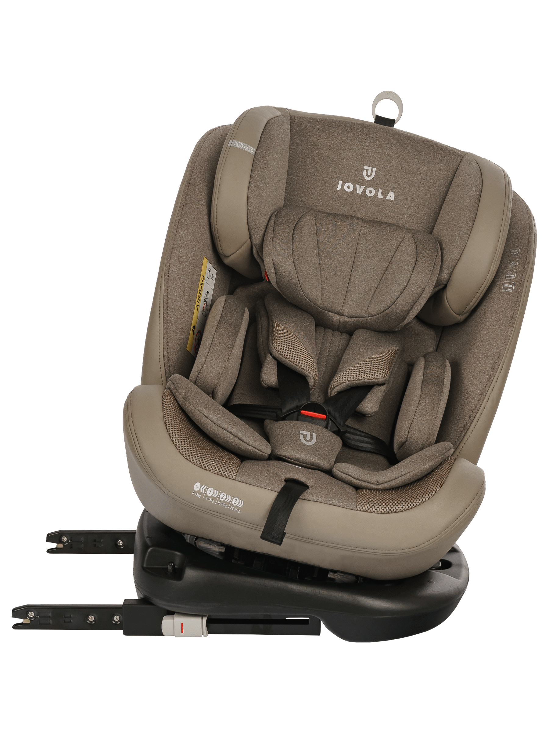 Автокресло JOVOLA MOON ISOFIX группа 0+1+2+3 (0-36 кг) бежевый - фото 16