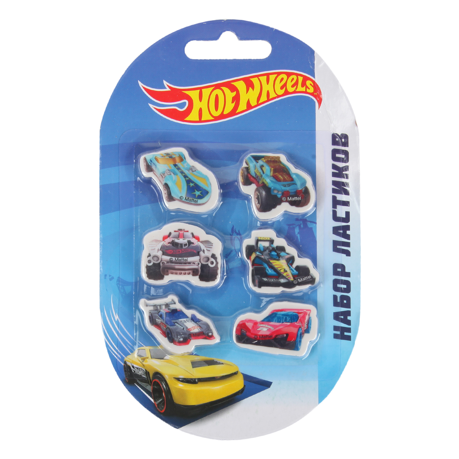 Набор ластиков Erhaft Hot Wheels 6шт DM0020 - фото 2