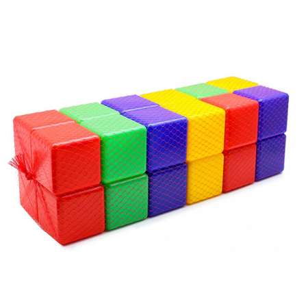 Игровой набор для детей Новокузнецкий Завод Пластмасс Кубики цветные развивающие 24 шт