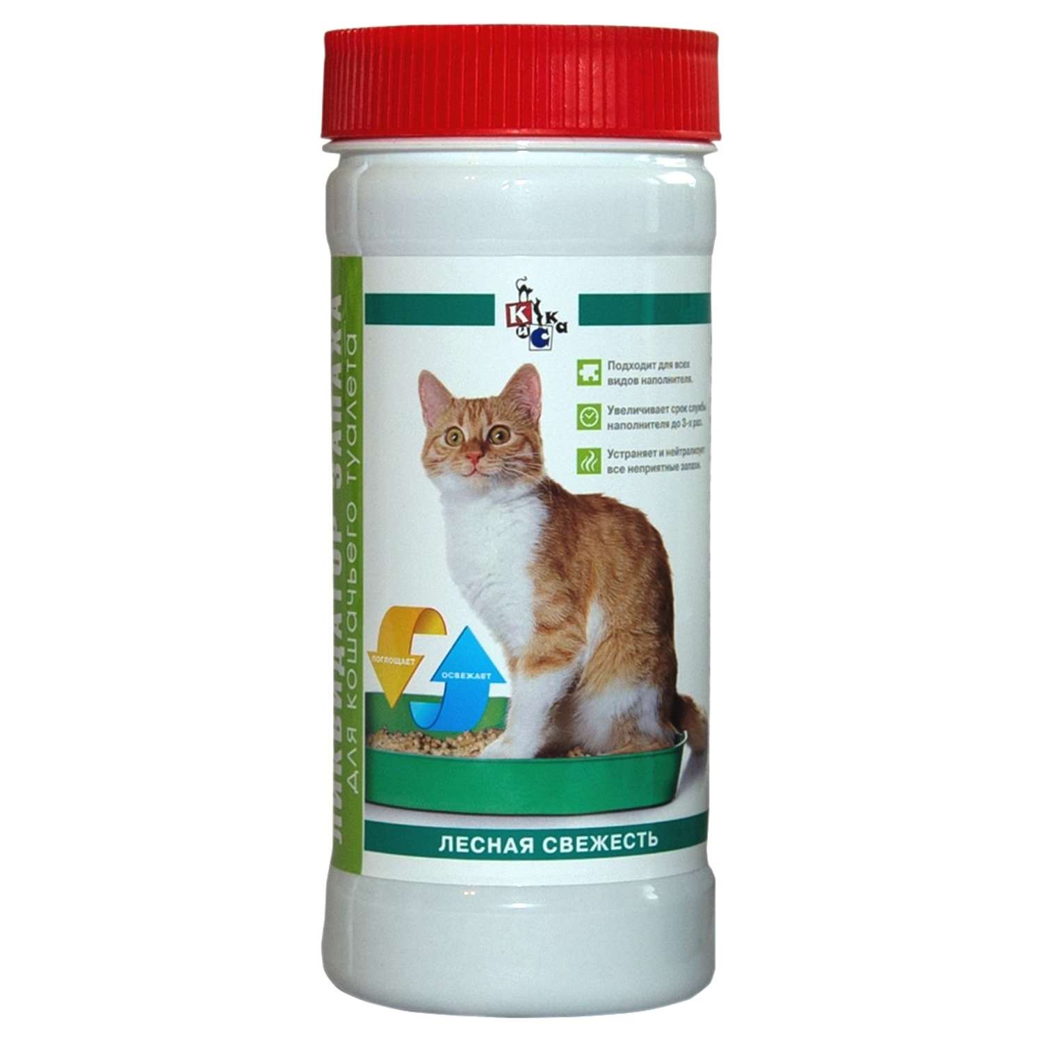 Ликвидатор запаха КиСка для кошачьего туалета Лесная свежесть 400 г - фото 1