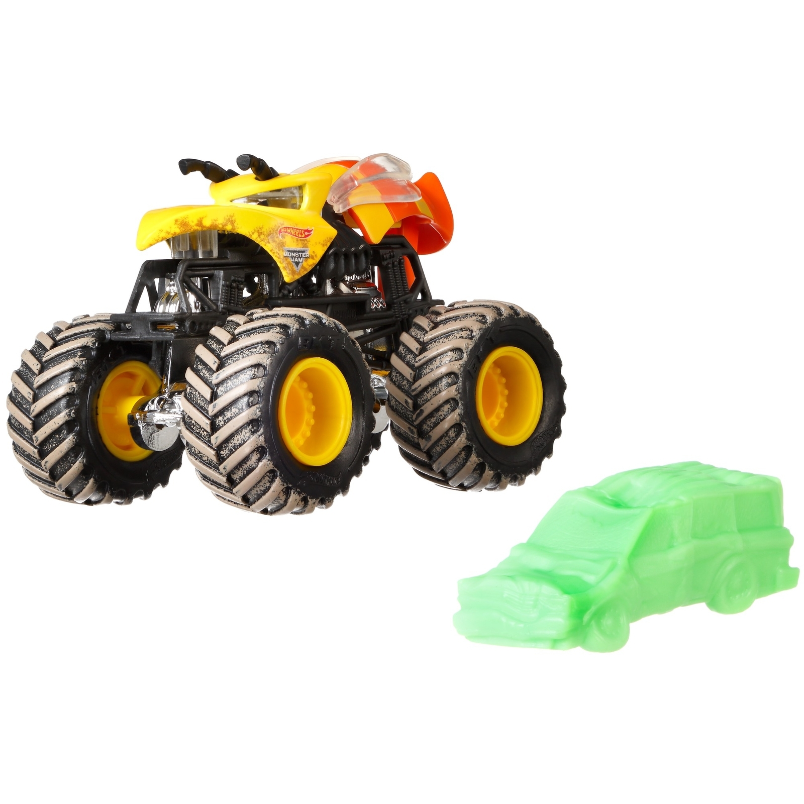 Машина Hot Wheels Monster Jam 1:64 Mud Шершень нитро FLX34 купить по цене  88 ₽ в интернет-магазине Детский мир