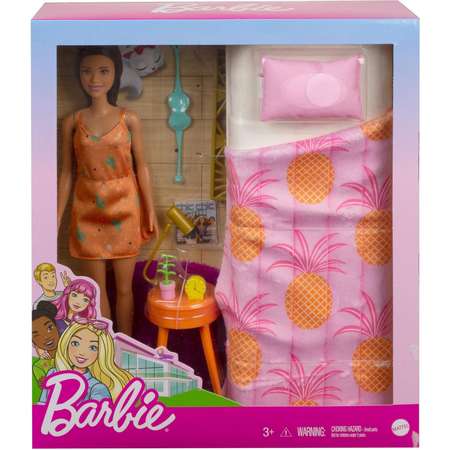 Кукла Barbie В спальне с аксессуарами GRG86