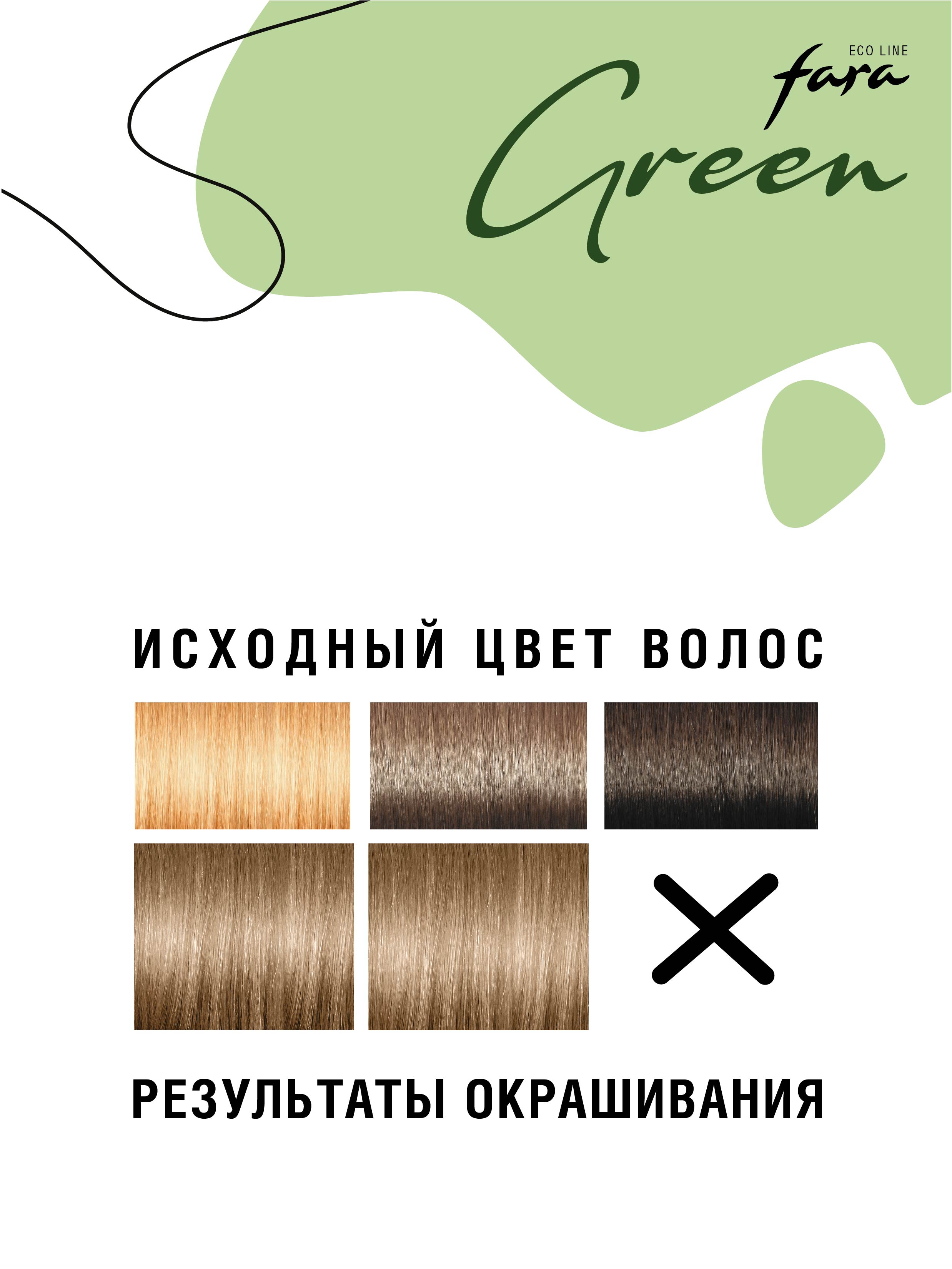 Краска для волос безаммиачная FARA Eco Line Green 7.0 натуральный русый - фото 5