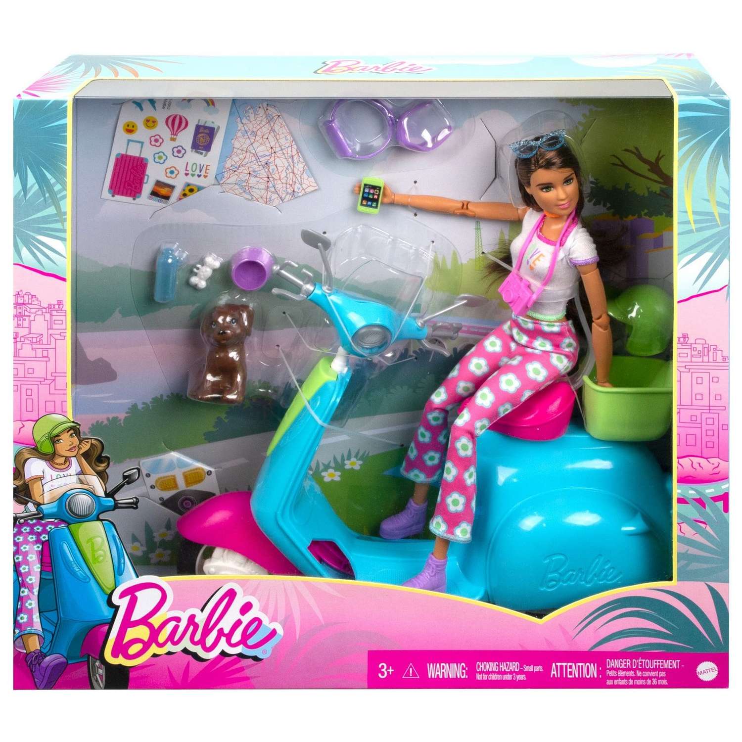 Набор игровой Barbie Кукла со скутером и аксессуарами HGM55 HGM55 - фото 2